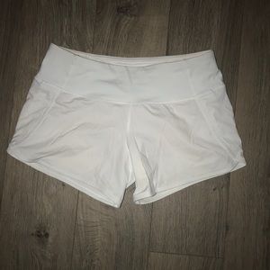 White Lululemon shorts